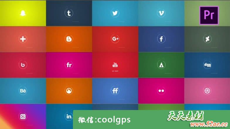 PR模板下载 社交媒体包| MOGRT-天天素材网