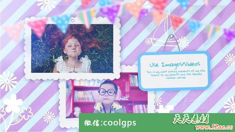 童年记忆 电子相册 PR模板下载 Childhood Memory-天天素材网