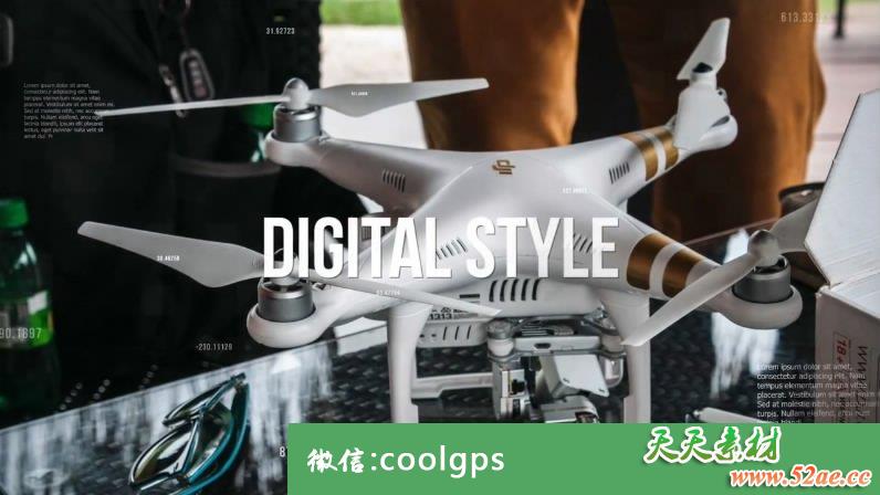 科技动感动画电子相册PR模板 Tech Slideshow-天天素材网