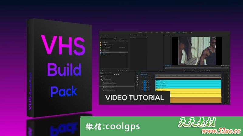 PR模板下载 视频设计工具包VHS Build Pack - Premiere Pro模板