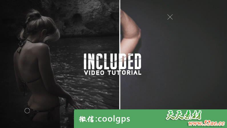 失真Glitch幻灯片文字介绍 AE/PR视频模板下载-天天素材网