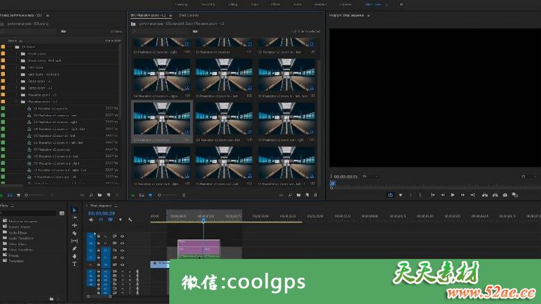无缝过渡转场特效包 PR视频素材库下载