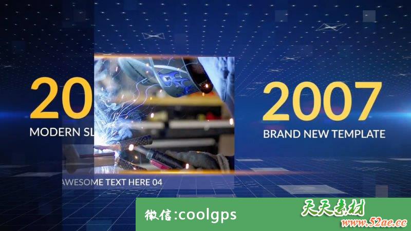 PR模板 流行通用开场电子相册 Modern Slideshow-天天素材网