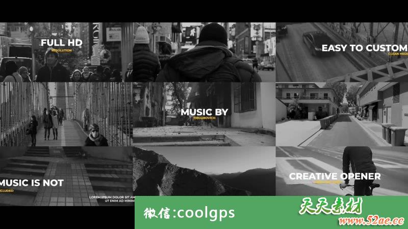 PR模板 城市预告开场片头视频模板下载 Urban Opener-天天素材网