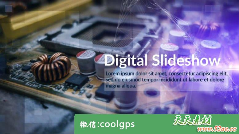 PR模板 视差特效数字幻灯片 - Premiere Pro模板-天天素材网