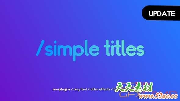 AE模板-创意时尚文字标题动画 Titles-天天素材网