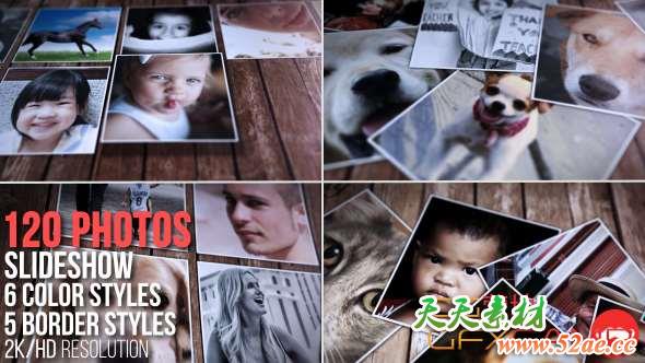 AE模板-桌面回忆相册照片掉落片头 Memories Slideshow-天天素材网