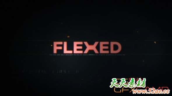 AE模板-扭曲拉伸文字片头 Glitch Stretch-天天素材网