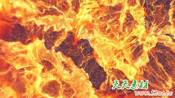 AE模板-火焰环绕碰撞爆炸Logo动画 Fire Explosion Logo Reveal II-天天素材网