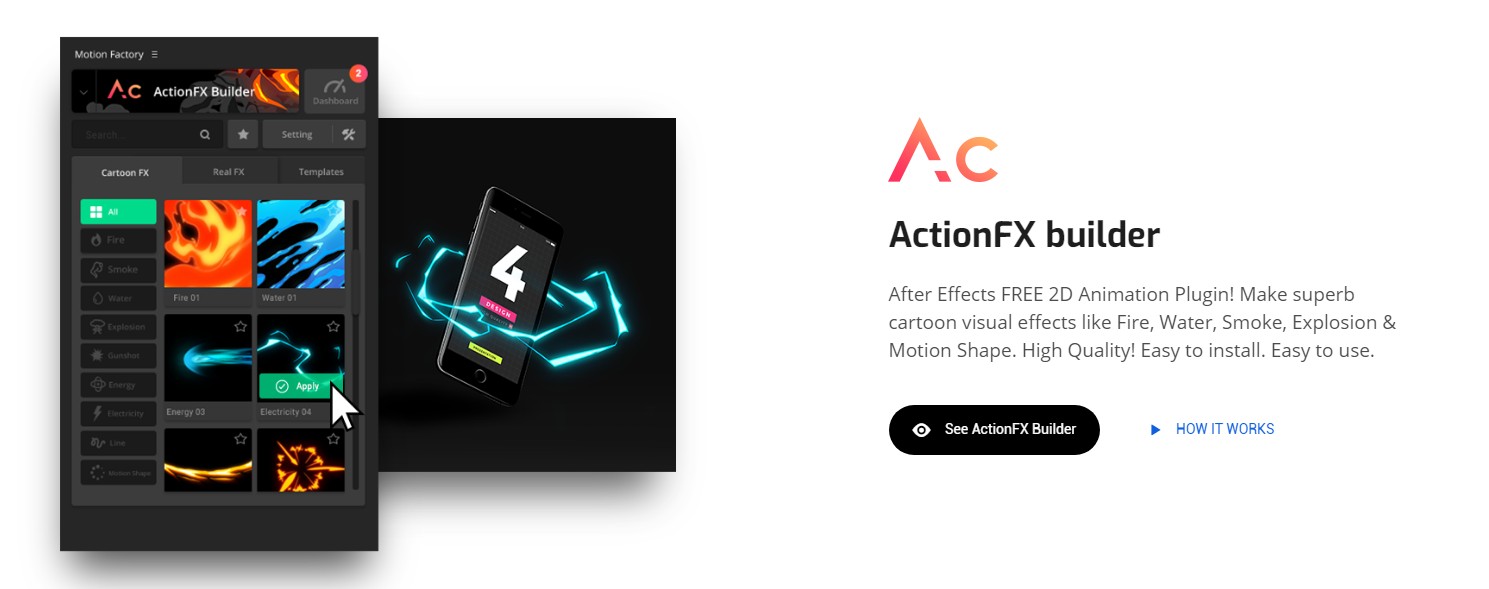 AE脚本+PR预设火焰烟雾粒子/文字标题/信号损坏/卡通火焰流体/高科技HUD/特效包Win/Mac