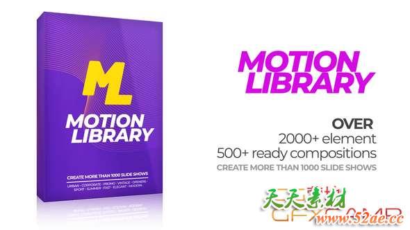 AE模板-视频栏目包装工具包 Motion Library Pack-天天素材网