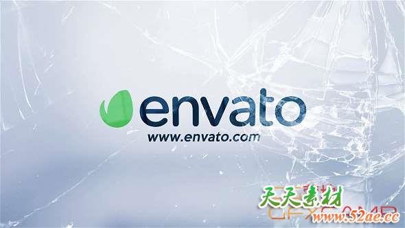 AE模板-撞击玻璃Logo动画 Escape Logo-天天素材网