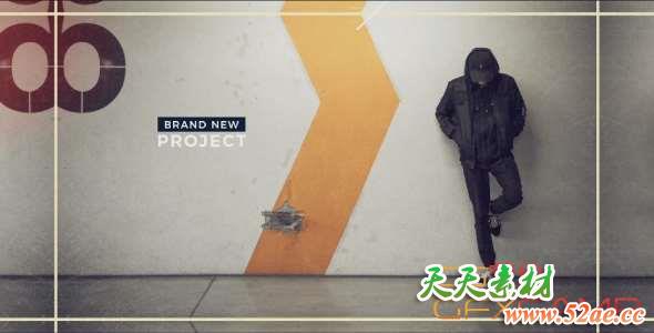 AE模板-动感时尚幻灯片开场 Dynamic Slideshow-天天素材网