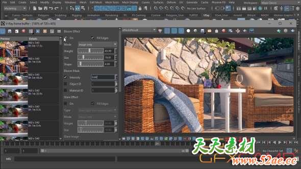 Maya Vray渲染器使用教程 Fundamentals of V-Ray for Maya-天天素材网