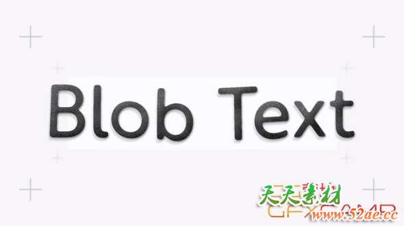 图形变形文字MG动画AE教程(含工程) After Effects – Make a Blob Turn into Text Tutorial-天天素材网