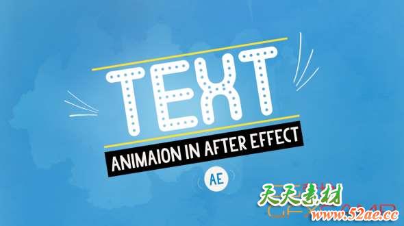 AE文字动画教程 Skillshare – Mastering Text Animation in After Effect-天天素材网