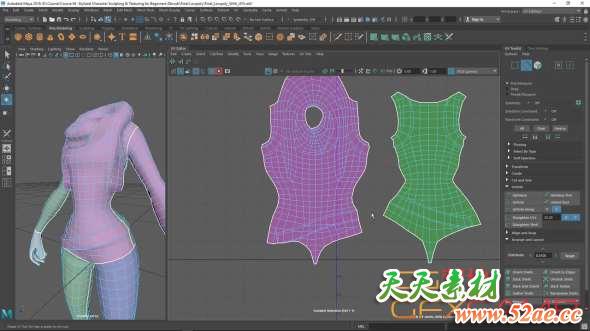 Maya模型展UV教程 Skillshare – Stylized Character UV Unwrapping for Beginners-天天素材网