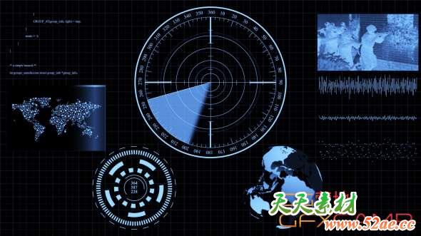 HUD科技感界面元素AE教程 Skillshare – After Effects CC: VFX Techniques to add production value to your film – Futuristic Interface HUD-天天素材网