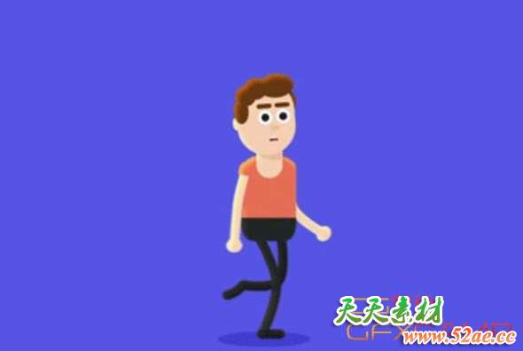 卡通人物走路动画AE教程 Skillshare – Character Animation Part 2: Animating a Run Cycle-天天素材网