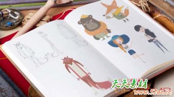 AI矢量卡通角色制作教程 Udemy – Fundamentals Of Character Design：From Concept to Vector-天天素材网