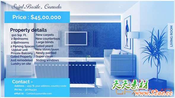 AE模板-房地产酒店介绍宣传包装 Real Estate Display-天天素材网