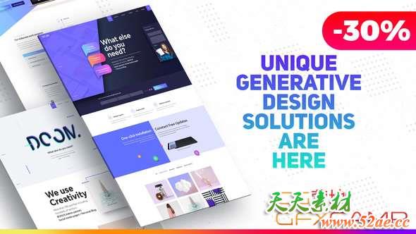 AE模板-现代时尚网站宣传片头 Premium Website Presentation Agency Promo Product Showcase-天天素材网