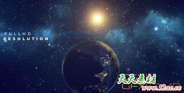 AE模板-三维地球文字标题宣传片 Earth Planet Title-天天素材网