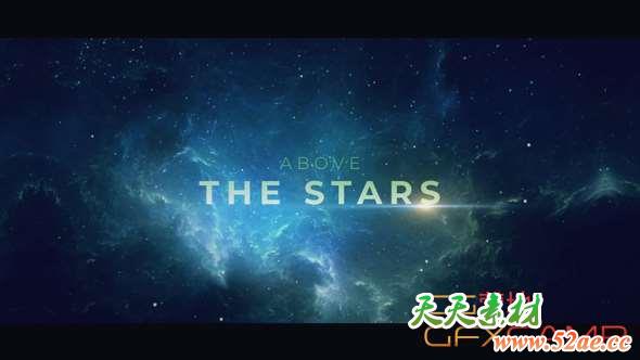 AE模板-宇宙星云文字宣传片 Above the Stars-天天素材网