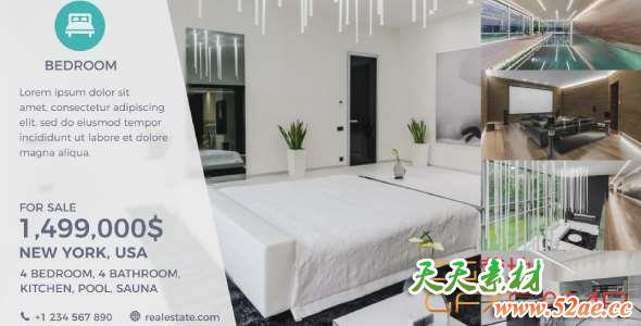 AE模板-室内装修房地产宣传包装 Real Estate-天天素材网