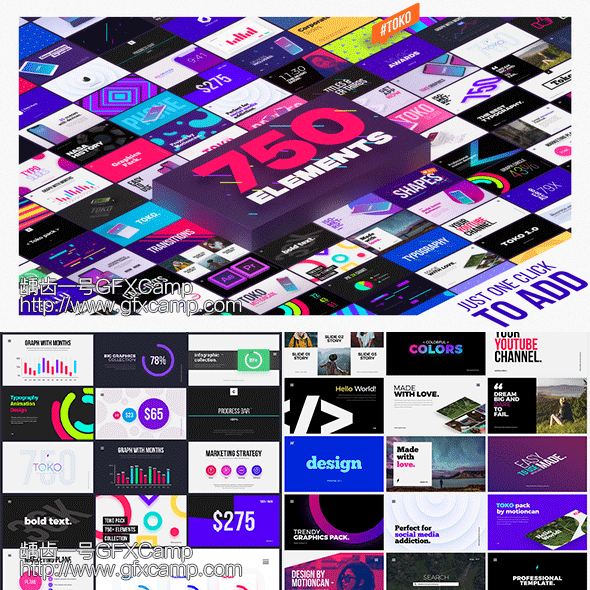 AE脚本+PR预设:750+时尚排版商品介绍宣传包装文字标题字幕条Logo动画转场背景元素包-天天素材网