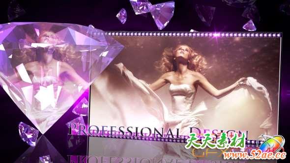 Apple Motion模板-时尚钻石片头包装 Diamonds Forever-天天素材网