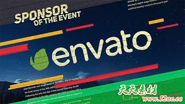 AE模板-时尚复古电视栏目包装 Broadcast Promo Titles-天天素材网