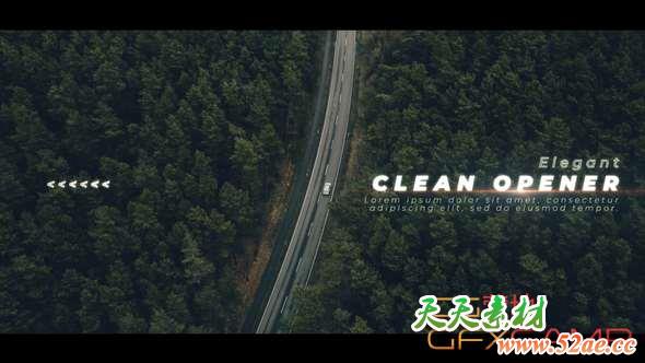 AE模板-简洁幻灯片视频开场 Elegant Opener-天天素材网