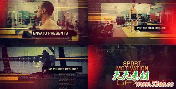 AE模板-体育视频宣传片开场 Sport Motivation Promo-天天素材网