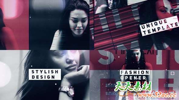 AE模板-娱乐时尚视频片头 Fashion Opener-天天素材网