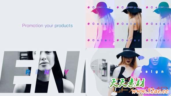 AE模板-清新时尚视频包装片头 Modern Opener-天天素材网