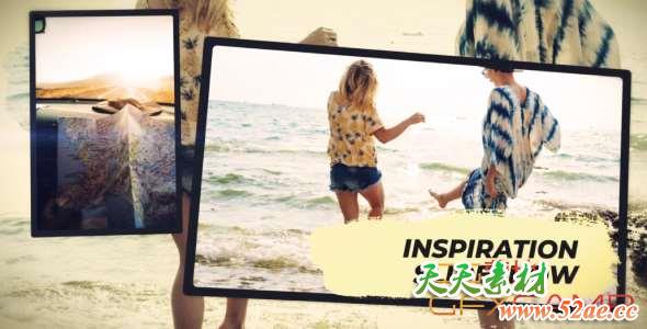AE模板-欢快回忆旅游相册照片开场 Inspiration Memories Slideshow-天天素材网