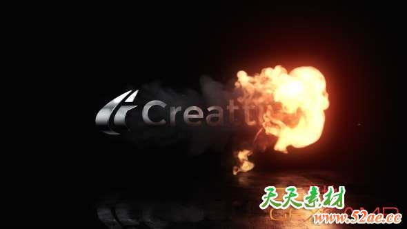 PR预设-火焰Logo动画 Fire Reveal Logo-天天素材网