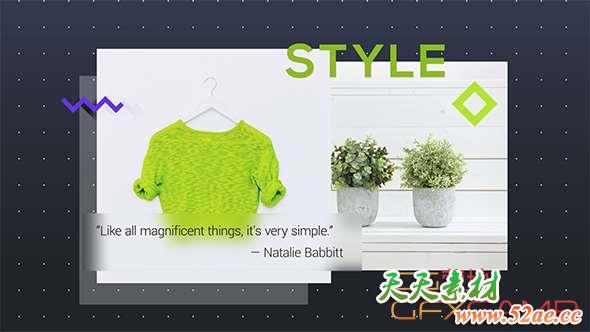 AE模板-优雅简洁图片介绍开场 Clean Simplicity Opener-天天素材网