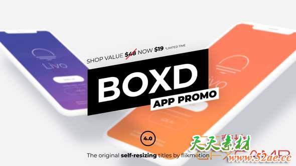 AE模板-扁平化iPhone X手机APP展示动画 App Promo-天天素材网