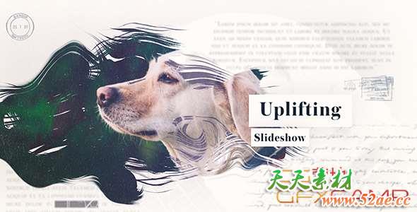 AE模板-图片遮罩幻灯片开场 Uplifting Slideshow-天天素材网