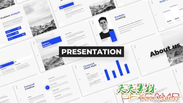 AE模板-时尚商务图片文献介绍片头 Presentation-天天素材网