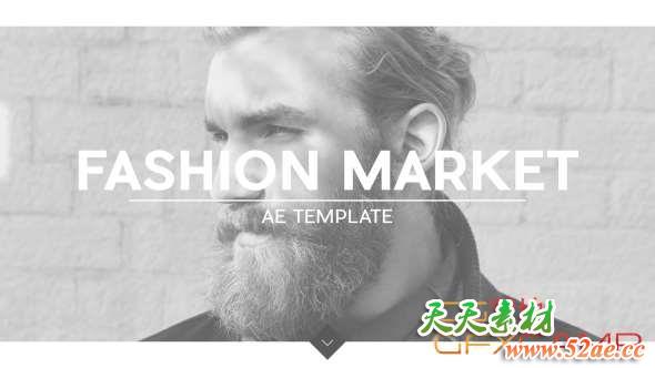 AE模板-简约时尚商品介绍宣传 Fashion Market-天天素材网