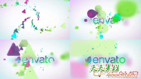 AE模板-粒子路径环绕Logo动画 Minimal Particles Logo-天天素材网