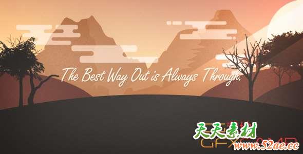 AE模板-扁平化场景记录回忆MG动画片头 Moments-天天素材网