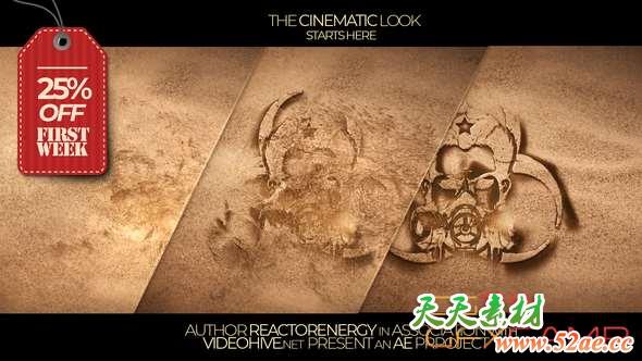 AE模板-沙子飘散Logo动画 Sand Logo Opener-天天素材网