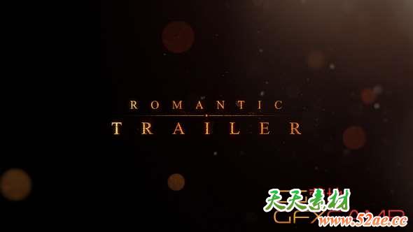 AE模板-浪漫婚礼视频宣传片 Romantic Trailer Titles-天天素材网