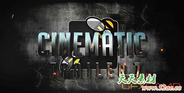 AE模板-大气三维文字视频宣传片 Cinematic Trailer 7-天天素材网