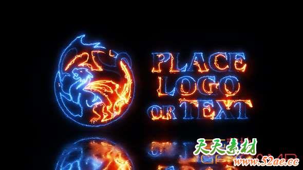 AE模板-能量描边Logo动画 Energy Logo-天天素材网