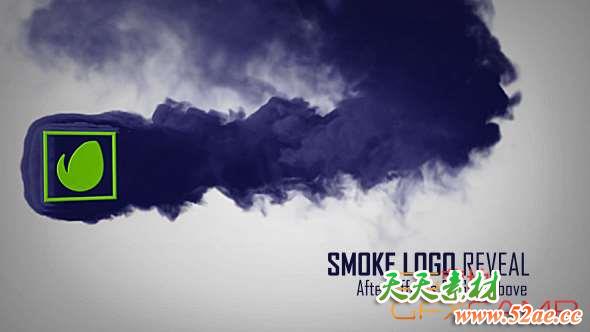 AE模板-烟雾拖尾Logo动画 Smoke Logo Reveal-天天素材网